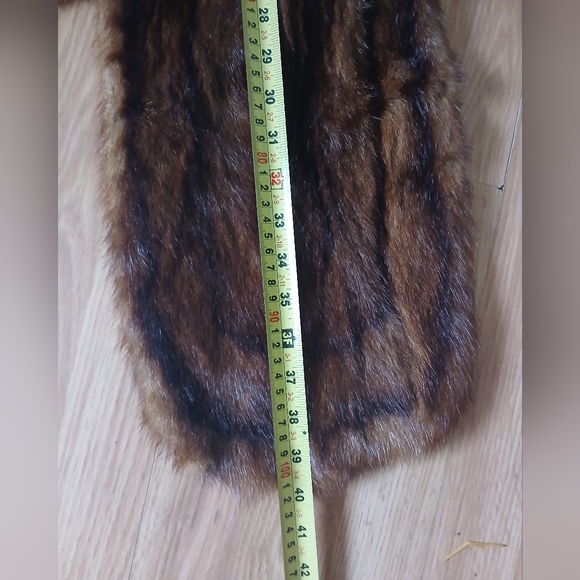 L.Bamberger & CO. Newark Elegant Brown Fur Mink Stole Wrap - Picture 16 of 16